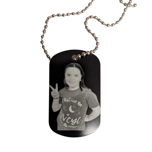 Photo Aluminum Military Dog Tag Black
