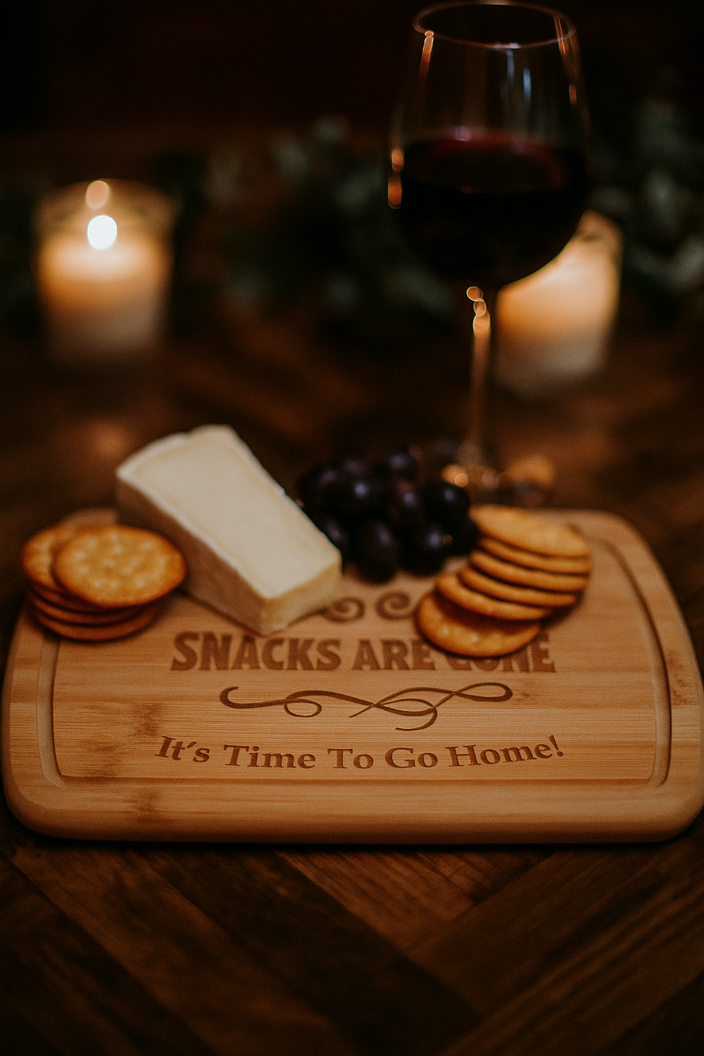 Snacks Are Gone โ Bamboo Cutting Board