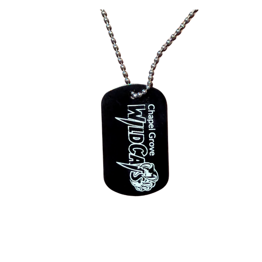 WildCats Photo Aluminum Military Dog Tag Black