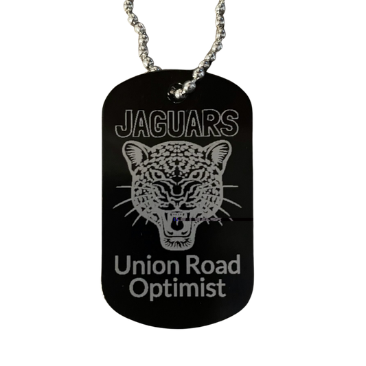 Jaguars Photo Aluminum Military Dog Tag Black
