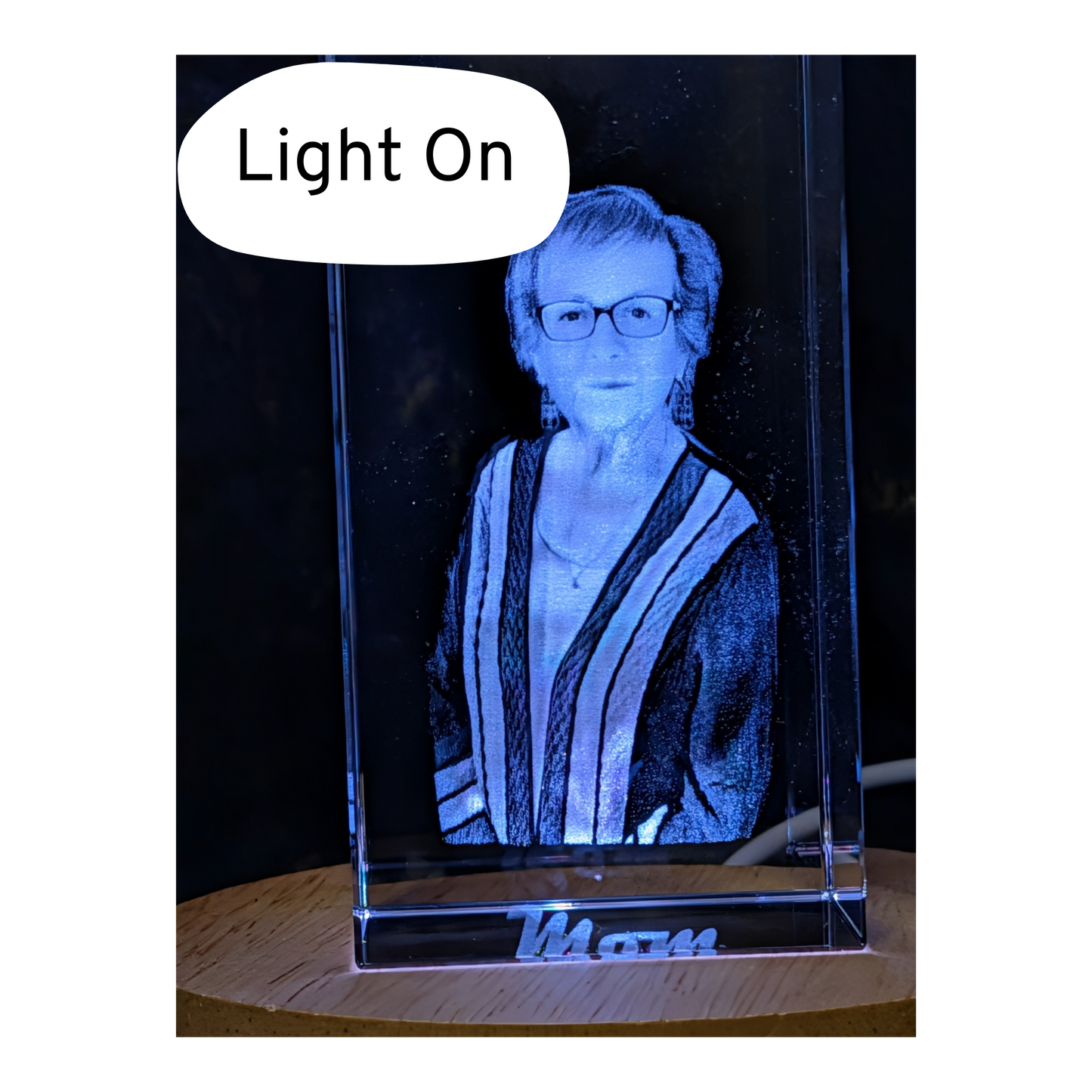 3D Crystal Photo Engraving – Medium Rectangle