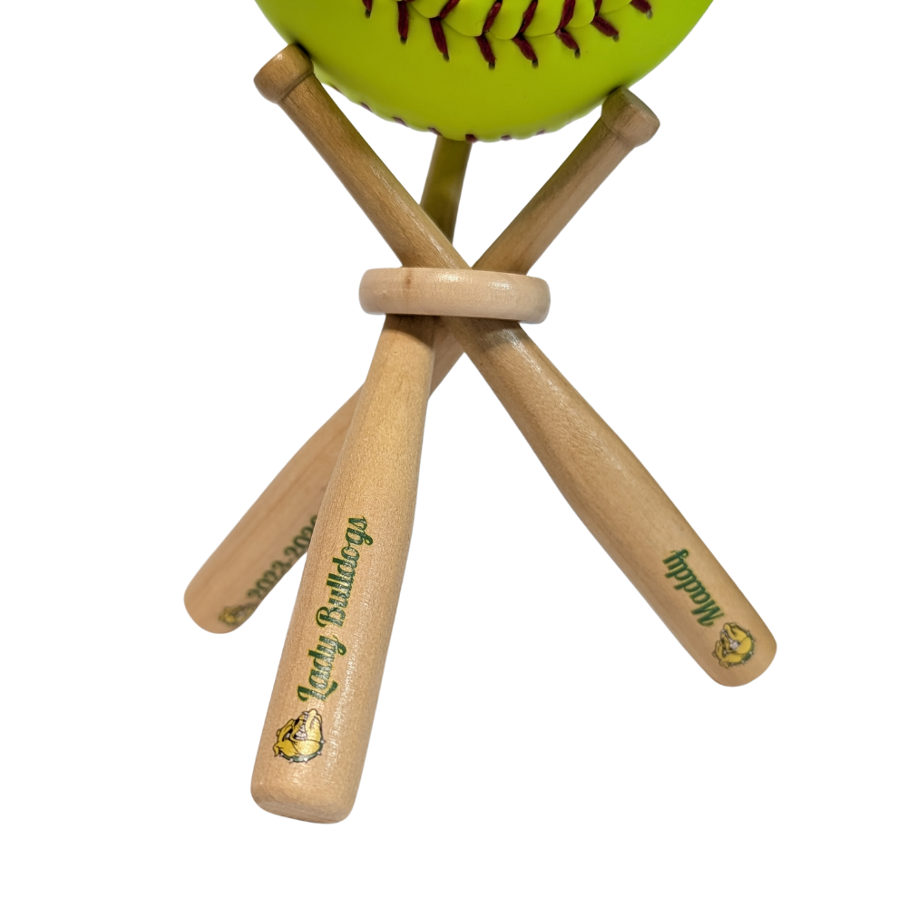 Personalized Baseball/Softball Display Stand – Custom Name & Number