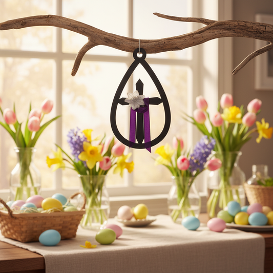 Easter Cross Ornament Lifestyle