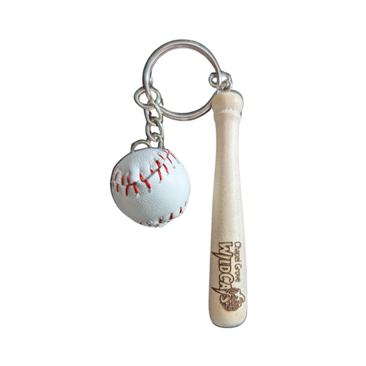WildCats Baseball and Bat Personalized Keychain