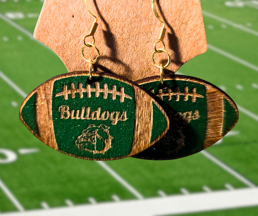 Bulldogs Football Earrings