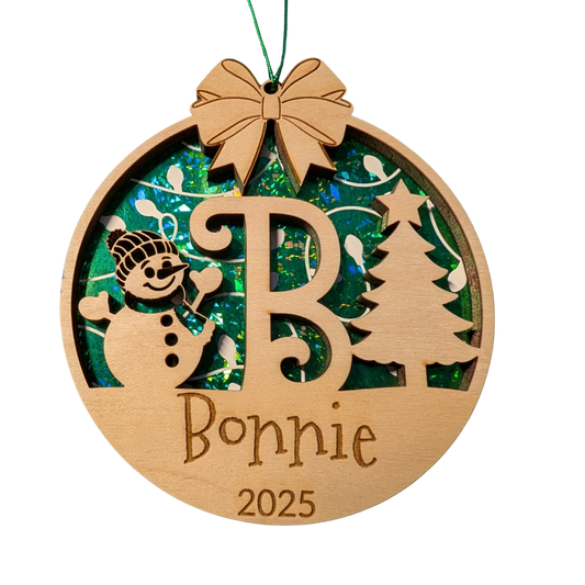 A-Z Initial Christmas Ornaments