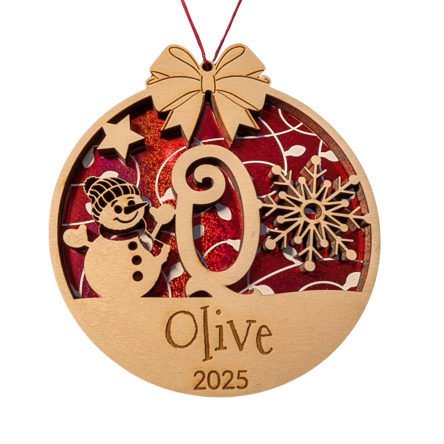 A-Z Initial Christmas Ornaments