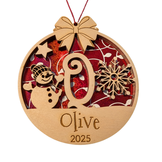 A-Z Initial Christmas Ornaments