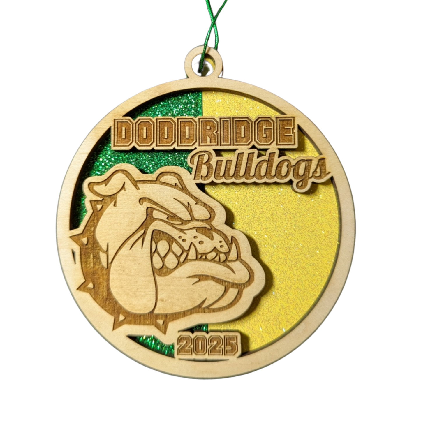 Doddridge Bulldog Ornament – Personalized School Spirit Keepsake