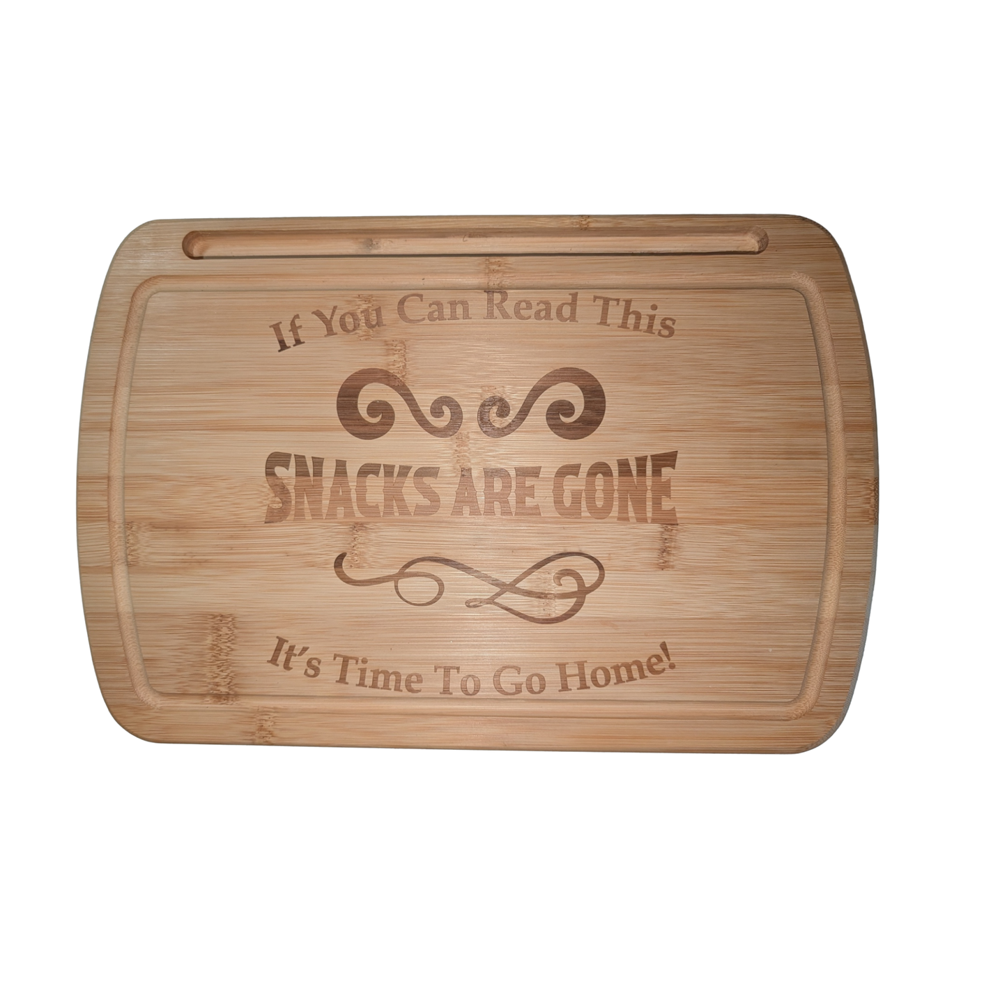 Snacks Are Gone – Bamboo Cutting Board