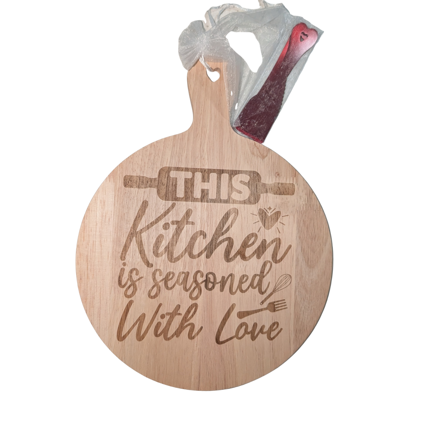 This Kitchen Is Seasoned with Love – Bamboo Board & Tool Set