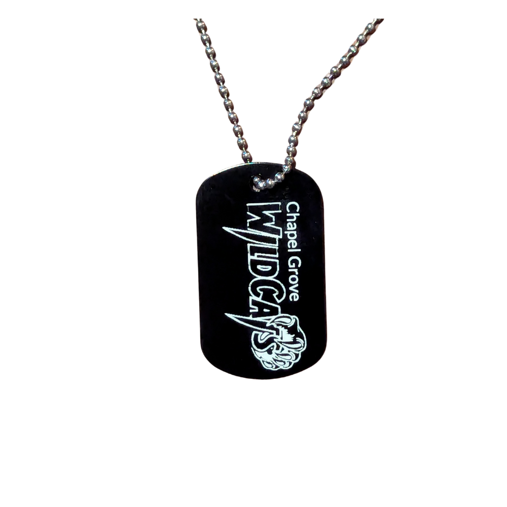 WildCats Photo Aluminum Military Dog Tag Black