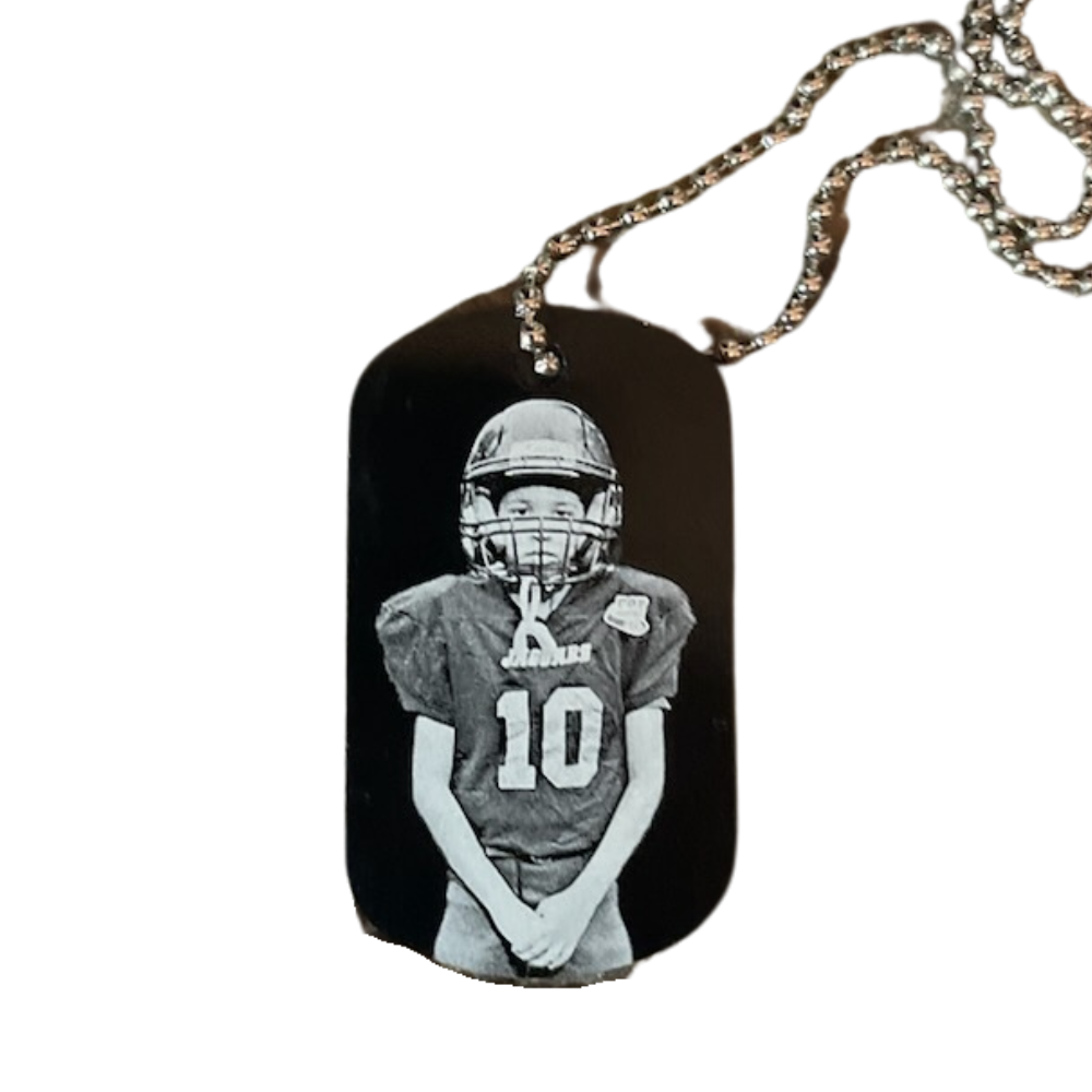 Jaguars Photo Aluminum Military Dog Tag Black