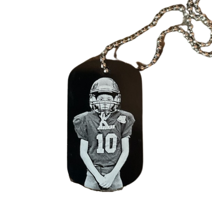 Jaguars Photo Aluminum Military Dog Tag Black