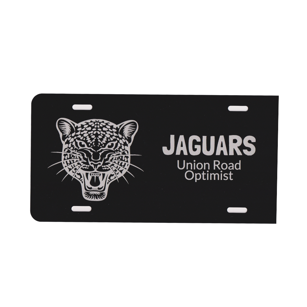 Jaguars Black Aluminum License Plate