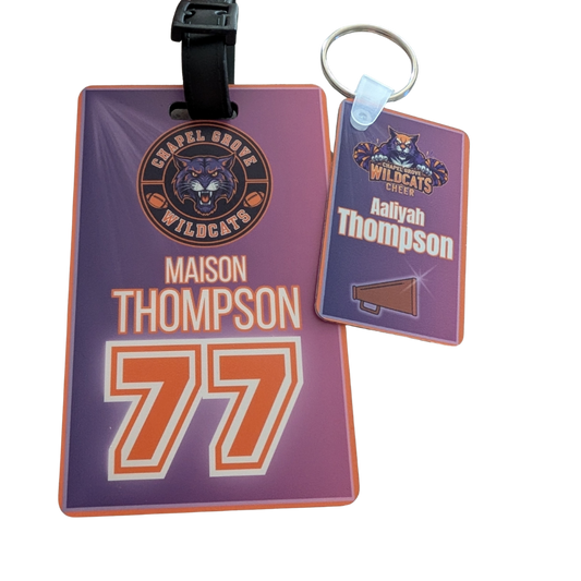 🔥 Wildcats Starter Set — Bag Tag + Keychain