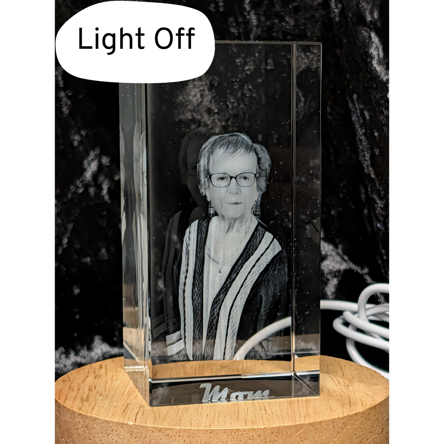 3D Crystal Photo Engraving – Medium Rectangle