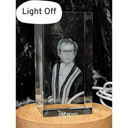 3D Crystal Photo Engraving – Medium Rectangle