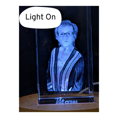 3D Crystal Photo Engraving – Medium Rectangle