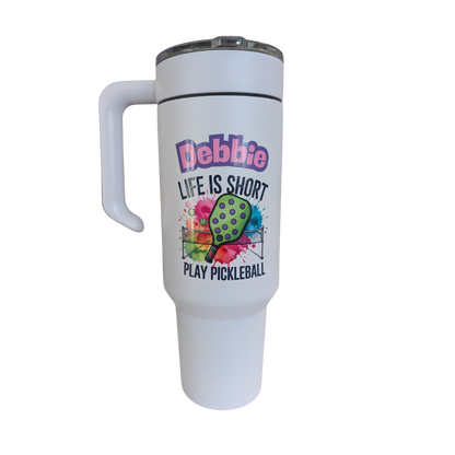 Personalized Pickleball Tumbler – 40oz Custom Stainless Steel
