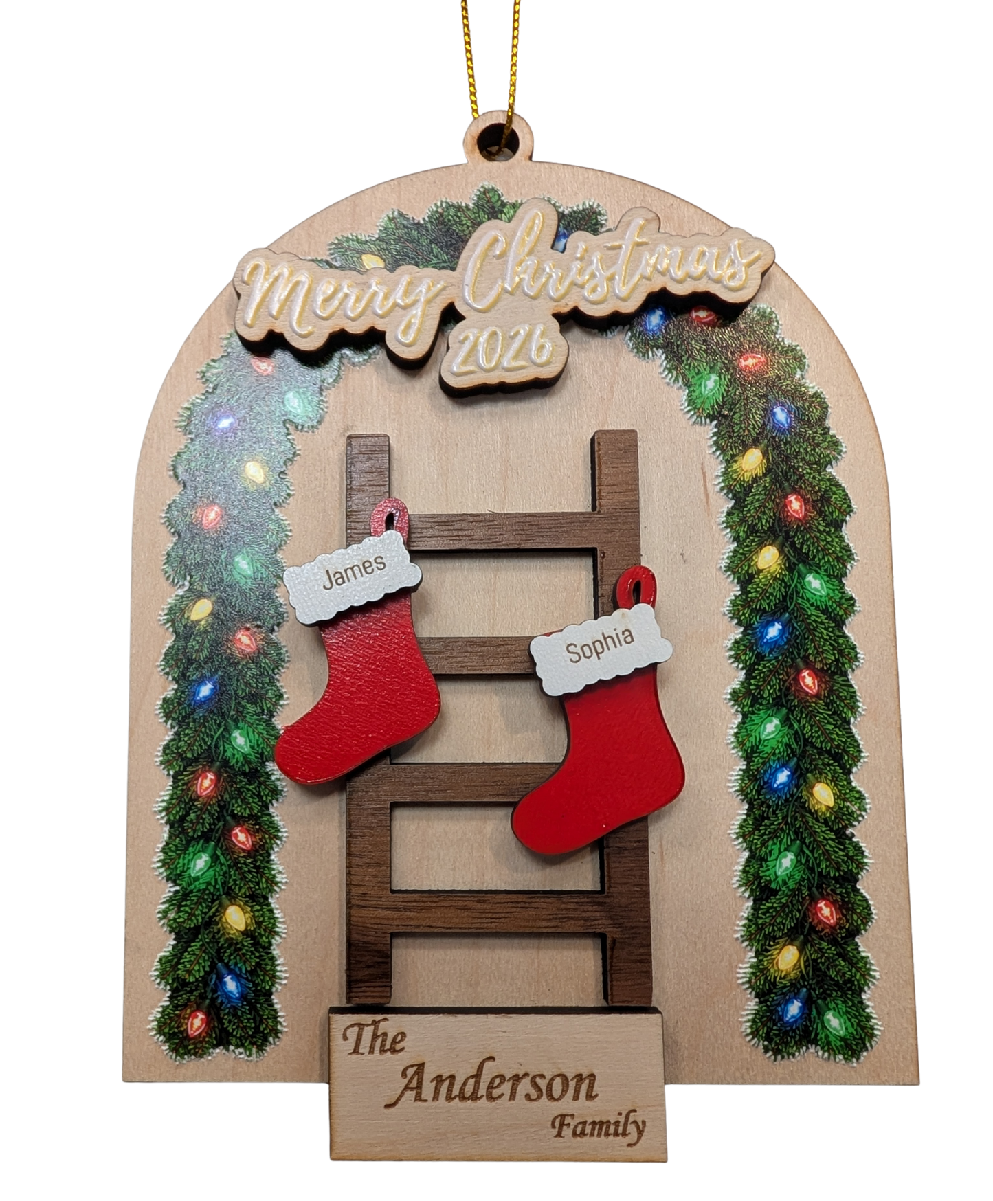 Personalized Family Stocking Ornament