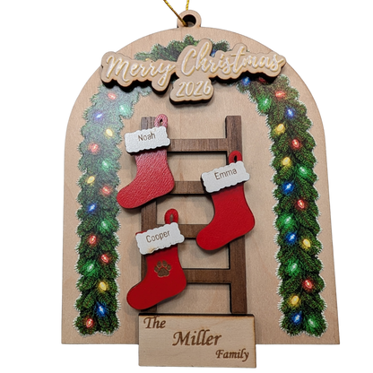 Personalized Family Stocking Ornament