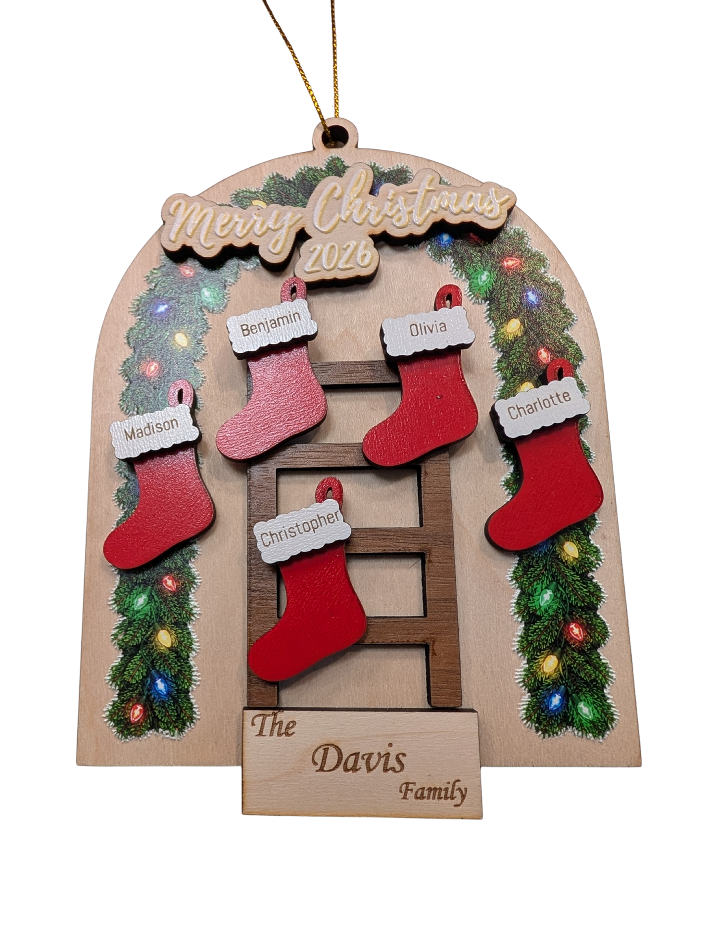 Personalized Family Stocking Ornament