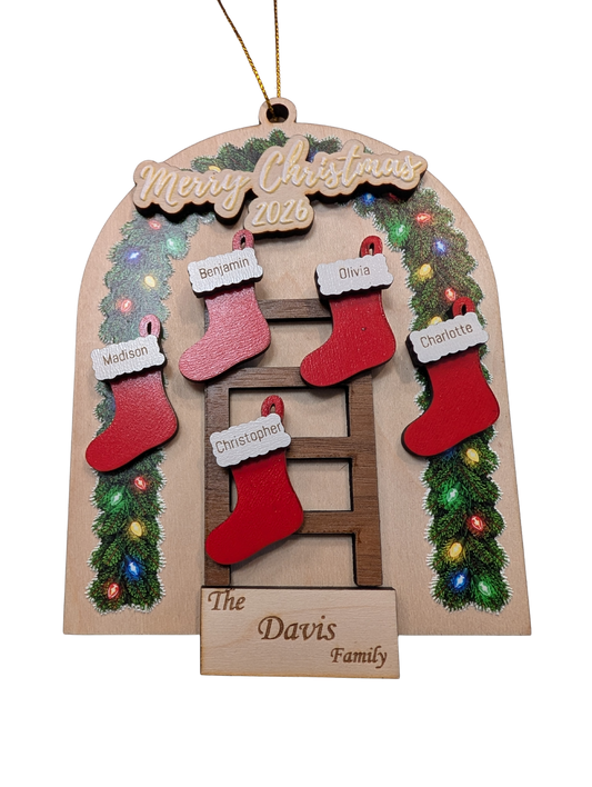 Personalized Family Stocking Ornament