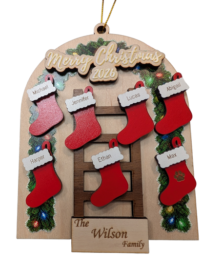 Personalized Family Stocking Ornament