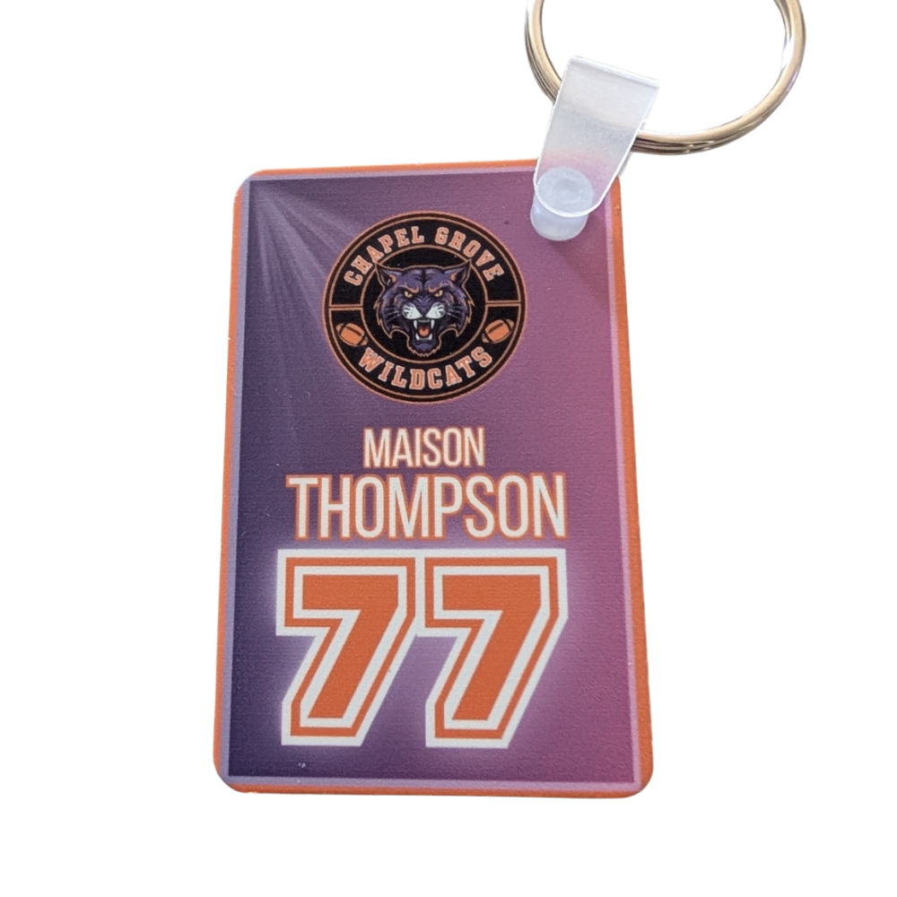 Chapel Grove Wildcats Personalized Keychain