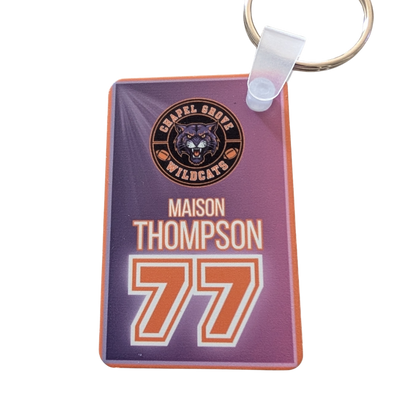 Chapel Grove Wildcats Personalized Keychain