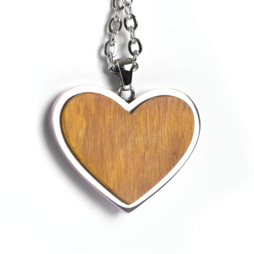 Heart Necklace + Engraved Pouch - $45