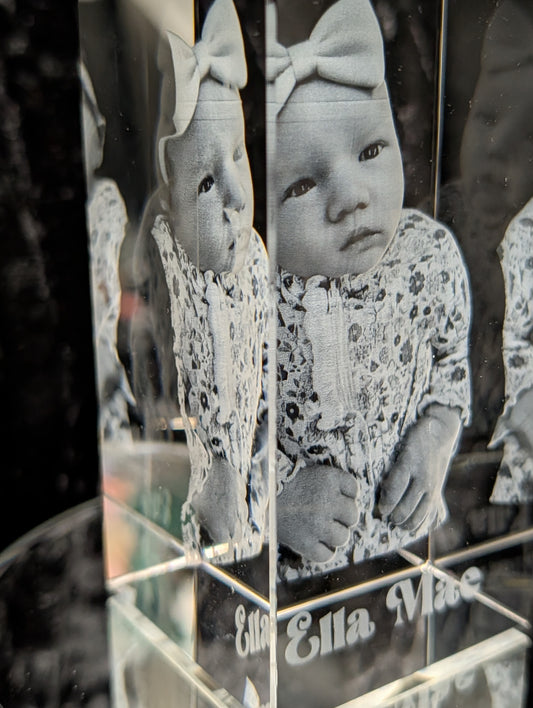 3D Crystal Photo Engraving – Medium Rectangle