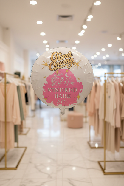 Kindred Babe & Co. Grand Opening Balloon in Boutique