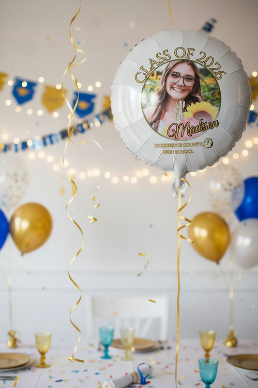 Madison Class of 2026 Balloon - Green and Gold Party