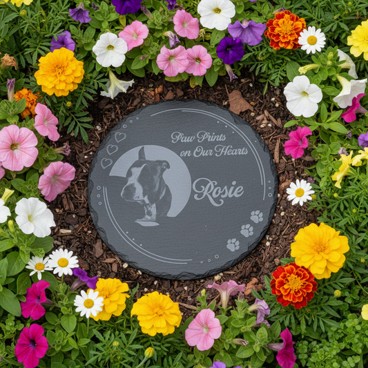 Pet Memorial Garden Stone Laying Flat