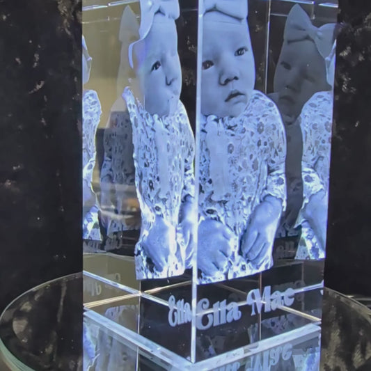 3D Crystal Photo Engraving – Medium Rectangle