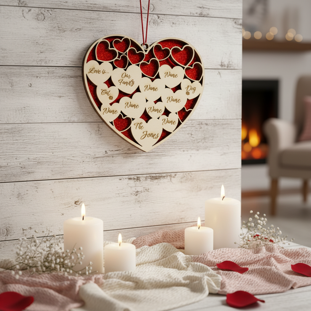 Valentine's Day Heart Ornament Lifestyle Photo